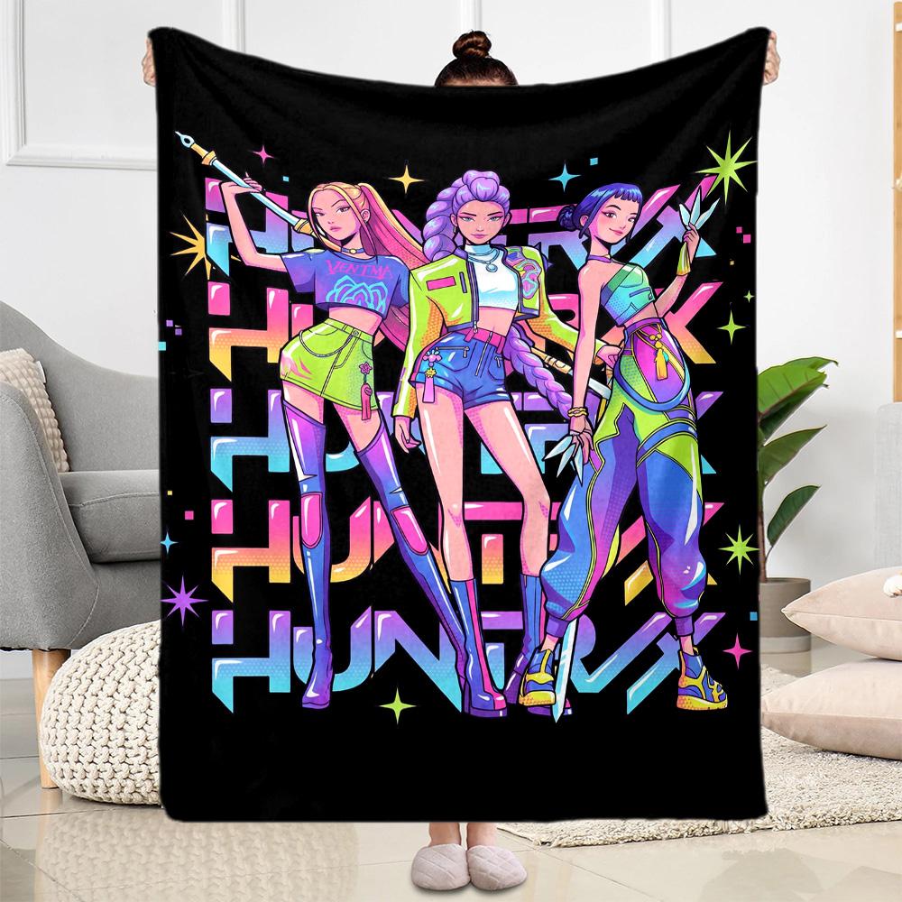 Huntrx Cyberpunk Fashion Blanket Comfortable Perfect for Chair Sofa Seaside All-Season Use Digital Print Best Holiday Gift for Friends Family