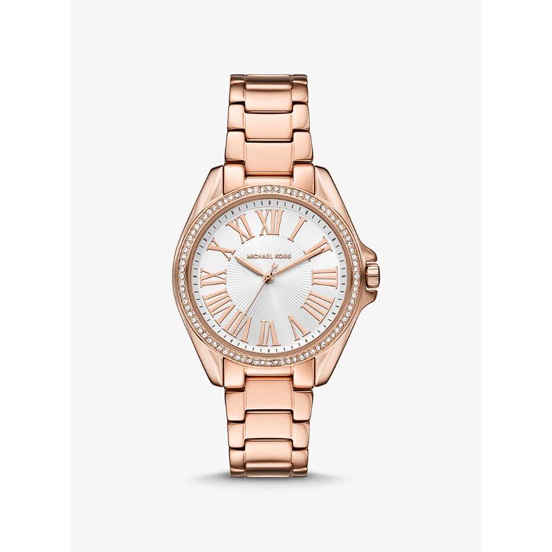 Часы Michael Kors Kaycie с паве, покрытие цвета розового золота, MK4853 розового золота