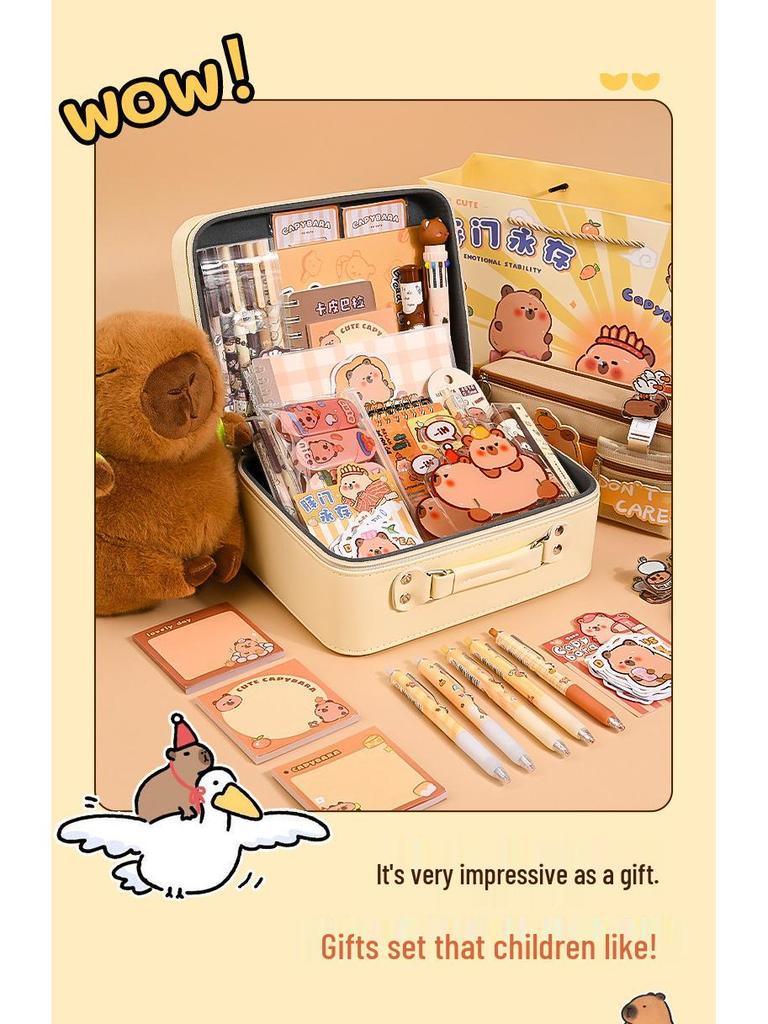 Kapybara Barnens dag Skrivmaterial Presentförpackning - Kreativt Lärande Materialpaket