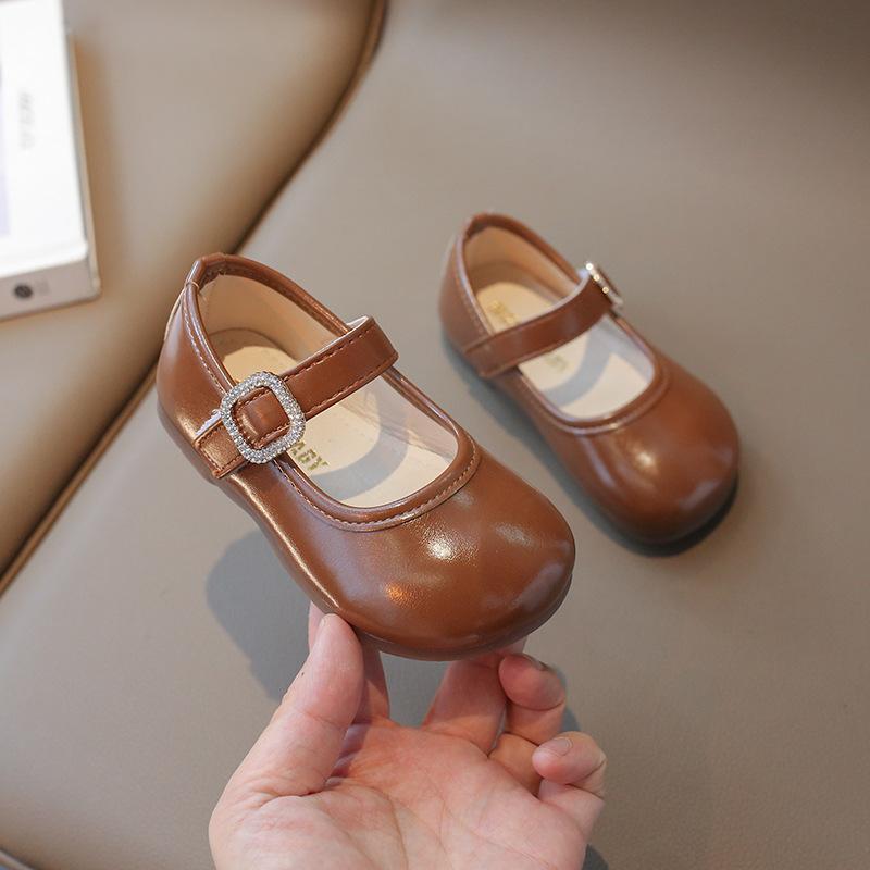 Fashion Soft Sole Princess Leather Flats For Baby Toddler Little Girls