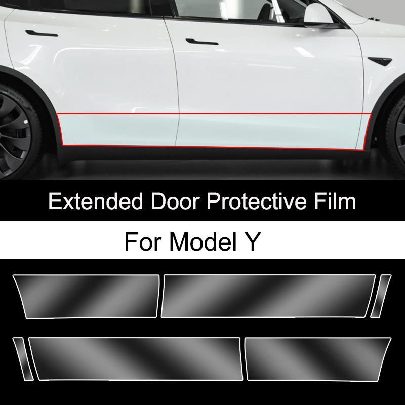 For Tesla Model3/Y 2017-2025 Front Door Rear Door Protective Film Invisible Car Clothing TPU Film Decoration for Model Y Juniper