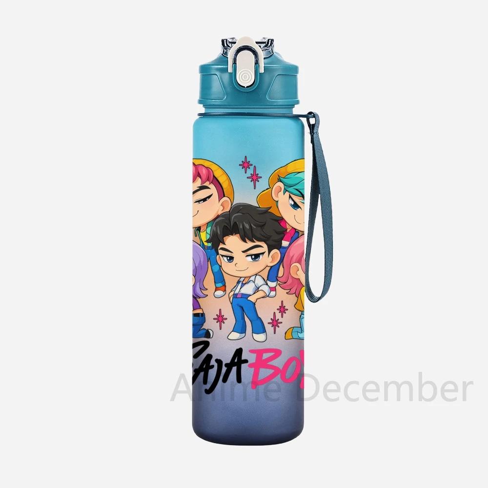 Anime K-Pop Character Water Cup Demon Hunters Large Capacity Outdoor Portable Rope Drinking Bottle for Boy and Girl Gift