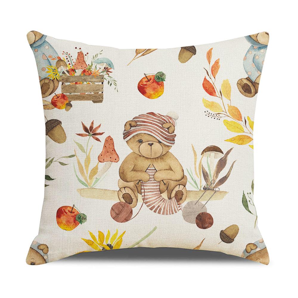 Home Autumn Pillow Cover New Pumpkin Truck Linen Cushion Cushion Cover