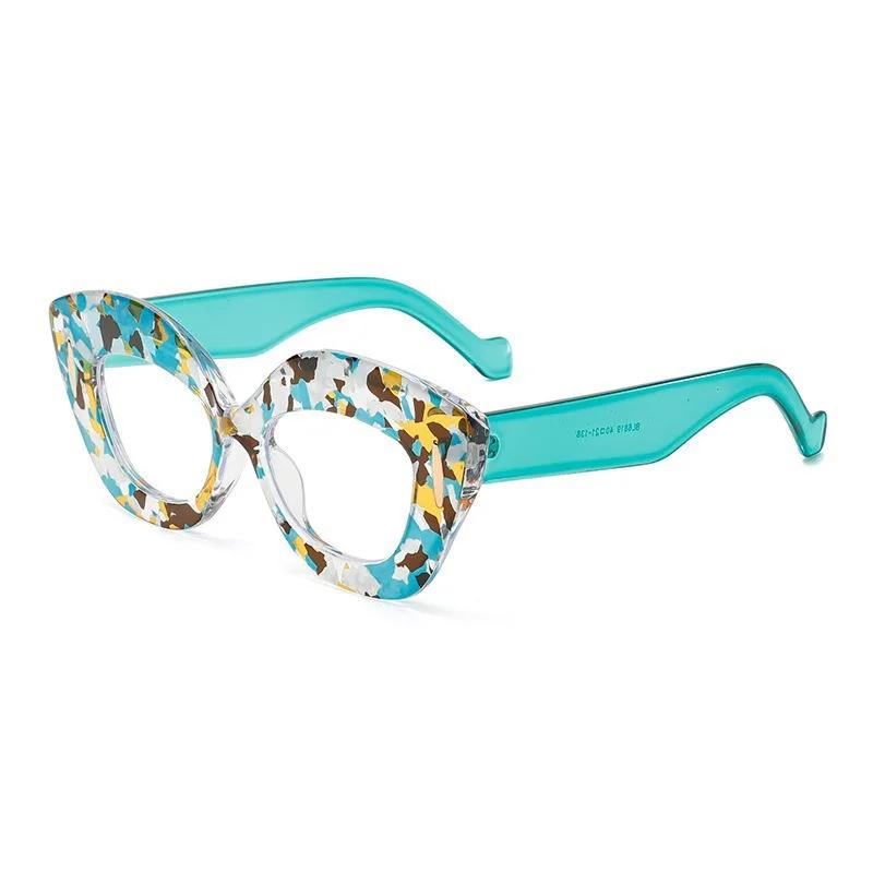New Vintage Cat Eye Reading Glasses for Women Fashion Large Frame Anti Bluelight Presbyopia Eyeglasses with Plus Diopter+2.0