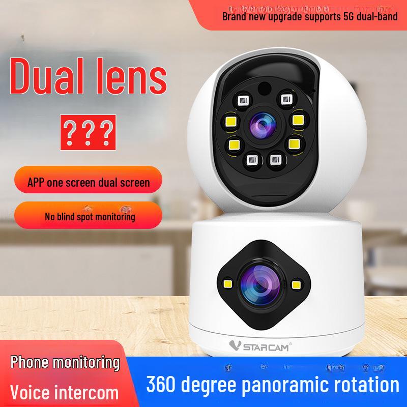 360° Wireless Home Security Camera with HD Night Vision and Mobile Remote Monitoring
