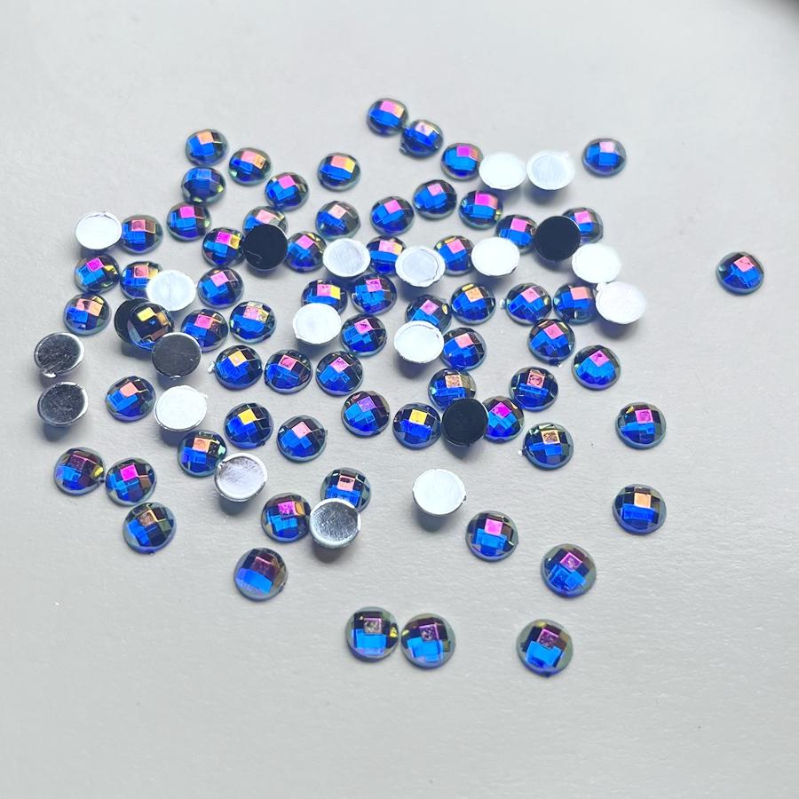 

Блестящие 6 мм поверхность земли AB цветные стразы DIY ювелирные украшения для ногтей аксессуары декоративные плоская задняя часть 150 шт./лот синий