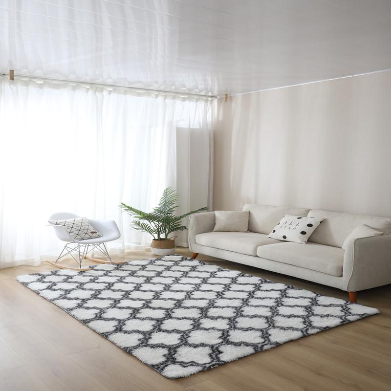 Carpet Shaggy Tie-Dye Carpet Living Room Dirty Resistant Easy Care Household Non-Slip Pad