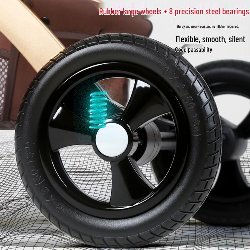 Convertible Lightweight Baby Stroller: Reclining, Foldable, High Landscape, Shock-Absorbing, Two-Way Use for Newborns