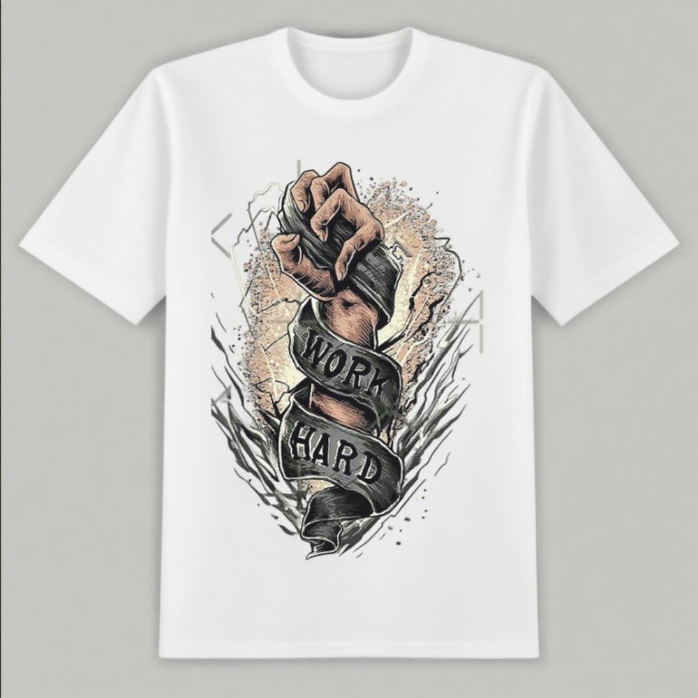 Emerging Art Daily Style Trend Printing Cotton Short-sleeved T-shirt Women's New Street Style Couple Tide Brand Breathable Tops