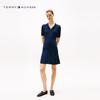 Women's Textured Polo Collar Knit Dress