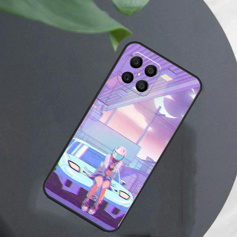 JDM Vaporwave Glitch Anime Pour Honor Magic 8 7 6 Pro Coque Pour Honor Win RT X9d X9c X9b X9a X8c X8b 50 70 90 200 400 Lite