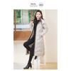Women's cotton-padded clothes, winter medium and long over-knee glossy leave-in, thickened, slim and thin, warm cotton-padded jacket