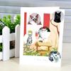 100-500pcs Creative Animals Cat Stickers 2.5CM/1inch Labels Reward Sticker For School Teacher Kids Stationery Sticker