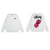Unisex Oversized Crewneck Fleece-Lined Cotton Sweatshirt With Dice Letter Print Winter Casual Wear