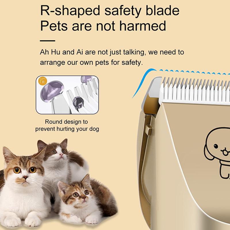 Professional Rechargeable Pet Shaver Kit Ceramic Blade Low Noise Dog Cat Hair Trimmer With 4 Limit Combs