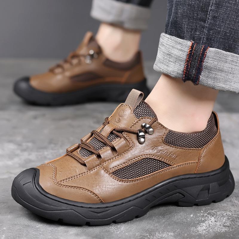 Fashion New Platform Leather Non-slip Outdoor Sneakers for Men Fashion Soft-soled Light Men's Shoes Designer Casual Sport Zapatos Hombre