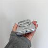 INS Electroplated Silver Magnetic Rotating Stand Phone Case for iPhone 17 Pro Max, 15, 14, 13