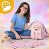 [PACZA] DIY Creative Backpack for Self-sewing with a Teddy Bear, 19 Pieces, Z3360