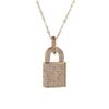 European & American Style Zircon Lock Pendant Necklace - Versatile, Luxurious & Elegant