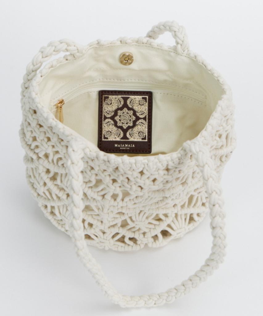 Maia Handcrafted Macrame Shoulder & Tote Bag - Ivory