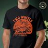Men Cotton Casual T-shirts Vintage Motorcycle Two Wheels Aaventure Awaits Tee Men S Summer Cycl