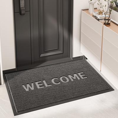 Modern Minimalist Entry Door Mat Home Entrance Carpet Gray Wear-resistant Sand Scraping Entrance Foot Mat Non-slip Mat