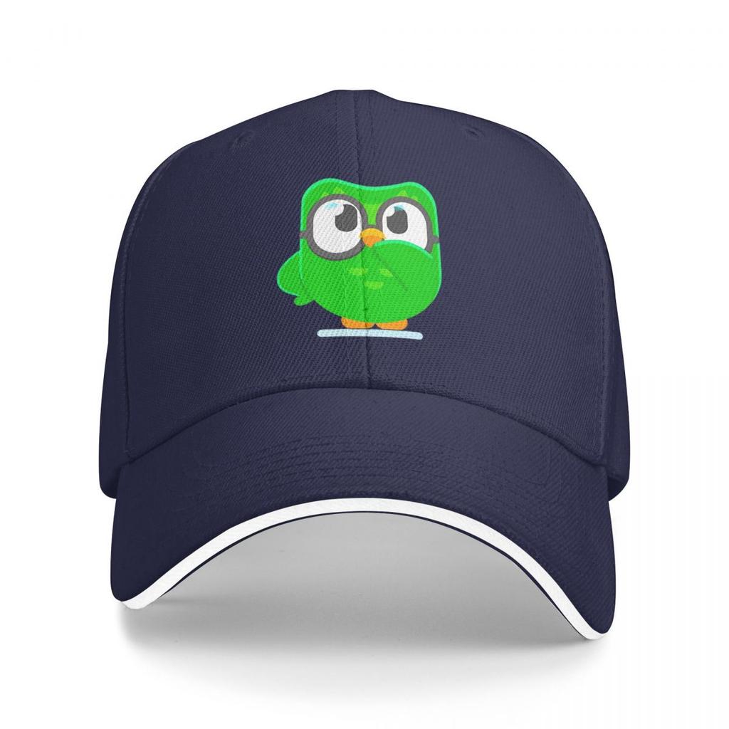 Duolingo Owl Duo Print Baseball Caps Snapback Baseball Hats Breathable Casual Casquette Outdoor Unisex