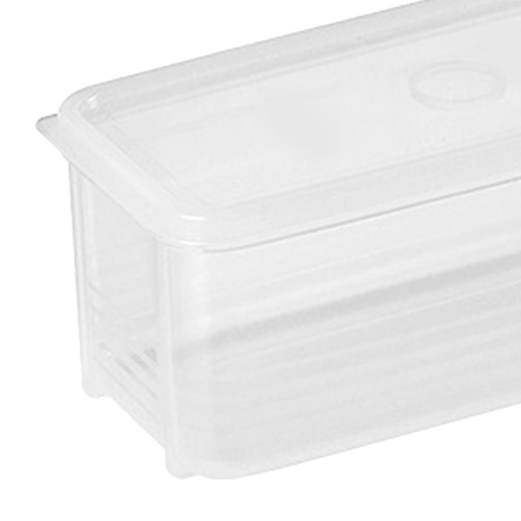 Spaghetti Container Pasta Noodle Organizer Box PP Clear Rectangle Leakage Proof Food Container for Fridge Kitchen