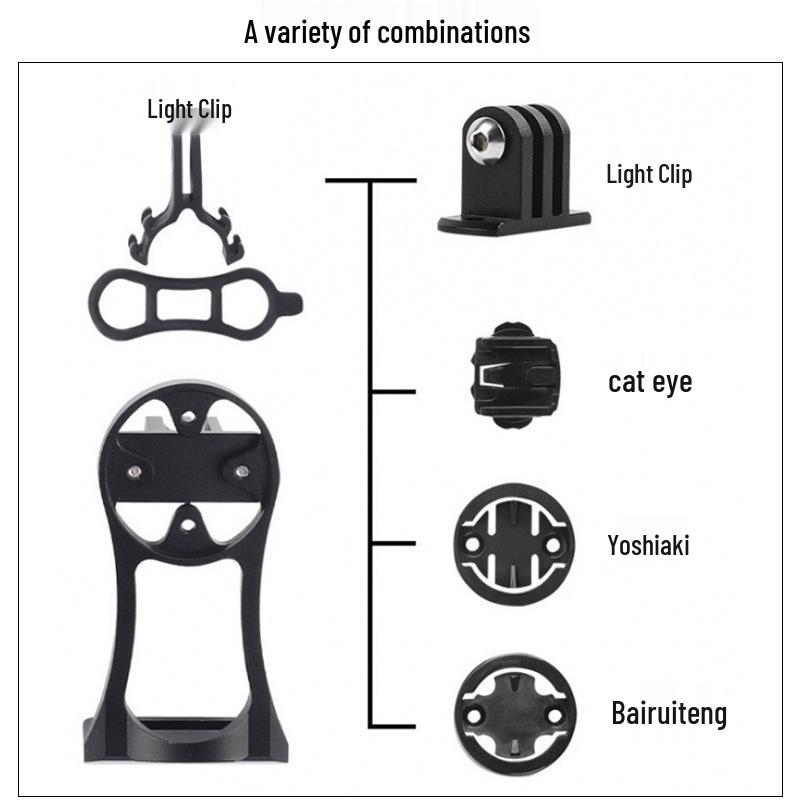 Aluminum Alloy Bike Computer & Light Mount for Cateye