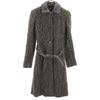 Wool Blend Tweed Long Coat Black Series Women Used