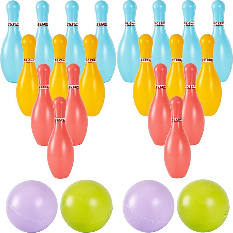 Mini Bowling Set Plastic color 2Ball 10Pins Bowling Games Indoor Exercise Ball Outdoor Sports Gutterball Funny Bowling Set TMZ