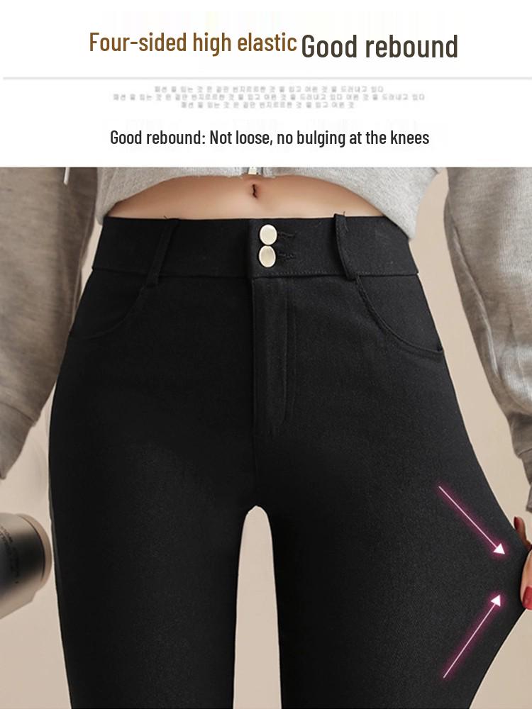 Women's High-Waisted Fleece-Lined Skinny Pants for Winter 2025 - Perfect for Sports & Yoga