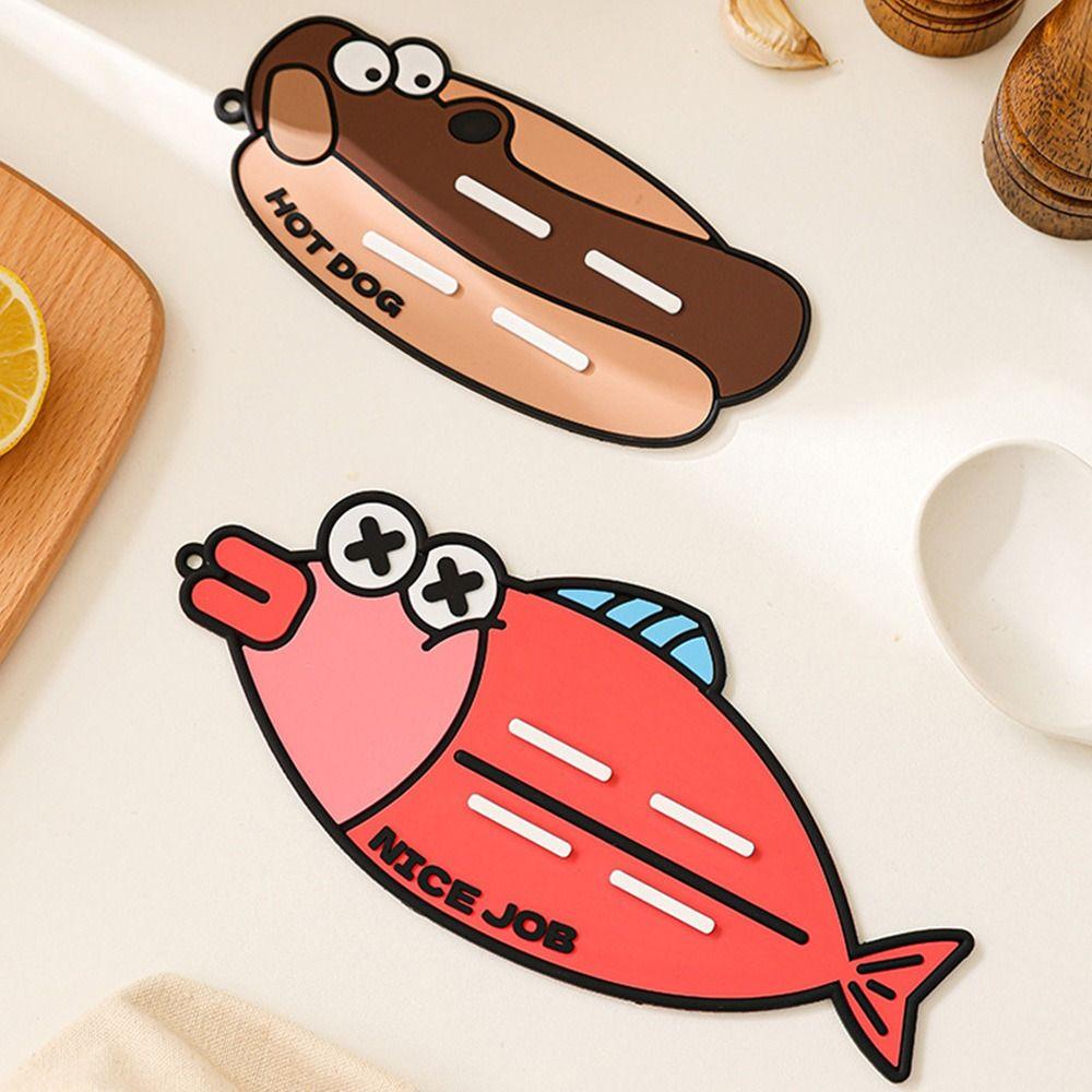 Soft Silicone Pot Lid Drain Mat Non-slip Multifunctional Board Holder Heat Insulation Soap Drain Pat