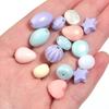 100pcs Acrylic Beads Mixed Macaron Color Star Heart Pumpkin Shape Loose Beads For Jewelry Making DIY Bracelets Keychain Supplies