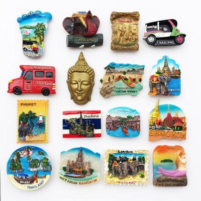 Thailand Refrigerator Magnets 3D Resin Handmade Refrigerator Magnets Creative Souvenirs Home Decoration
