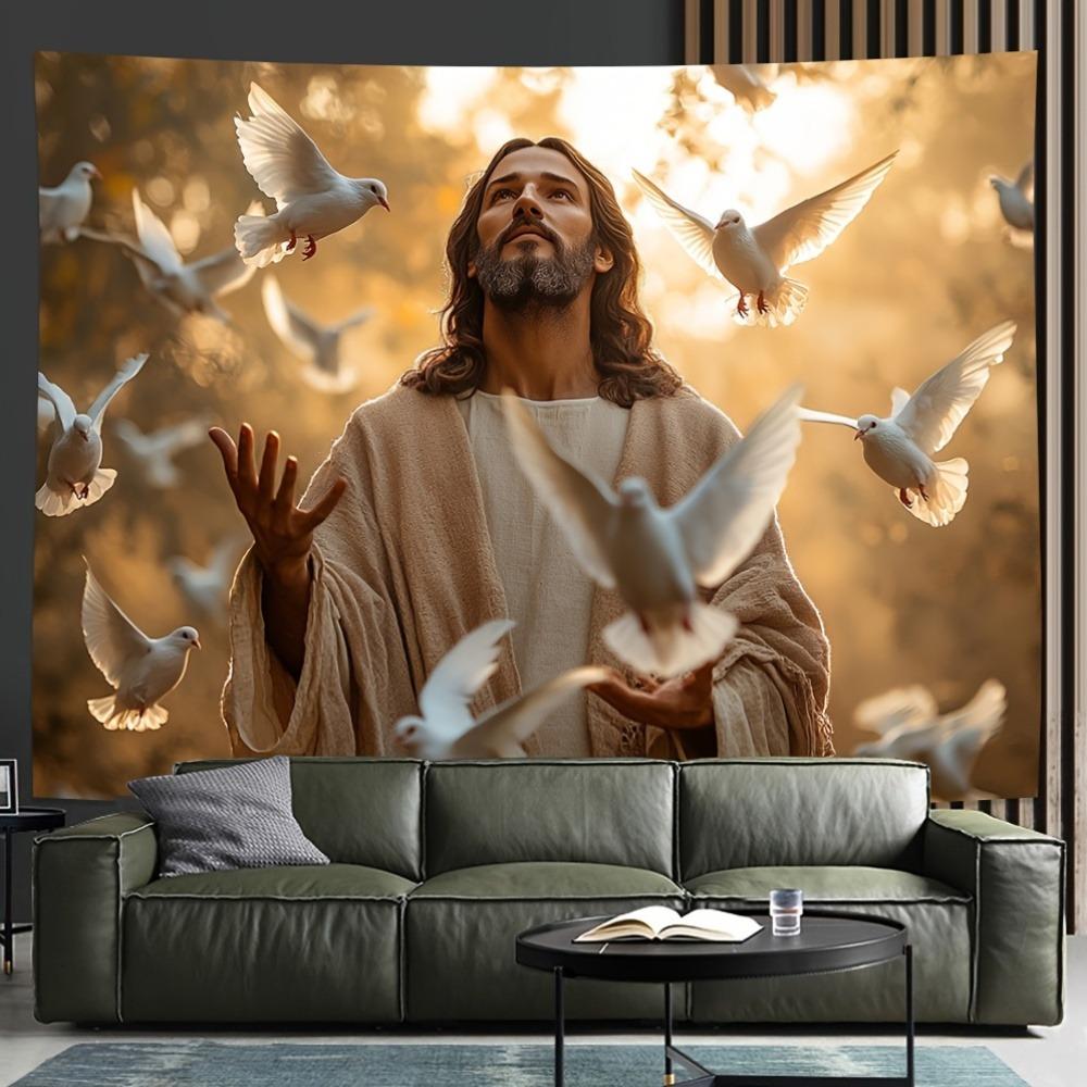 Jesus Christ Passion Carpet Christian Fun Wall Decoration Aesthetics Tapestry Art Indoor and Outdoor Religious Activities