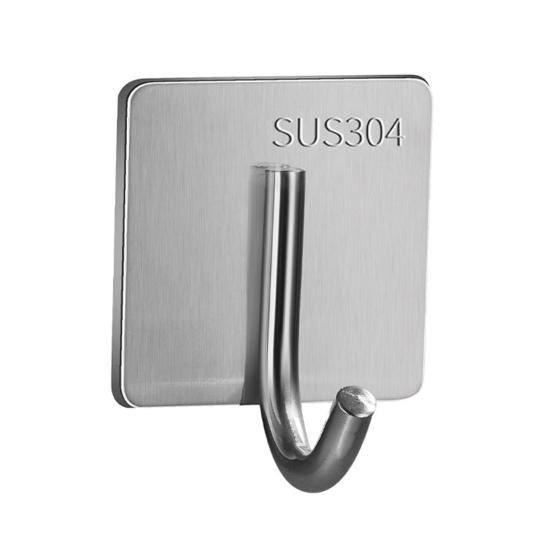 

1/6 шт. настенные вешалки из нержавеющей стали прочные самоклеящиеся крючки для полотенец нержавеющие устойчивые к коррозии 1pc серебряный