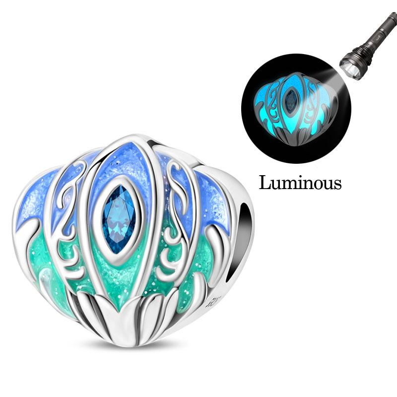 925 Silver Luminous Blue Ocean Series Octopus Starfish Charms Beads For Women Fit Bracelet DIY Jewelry Gifts