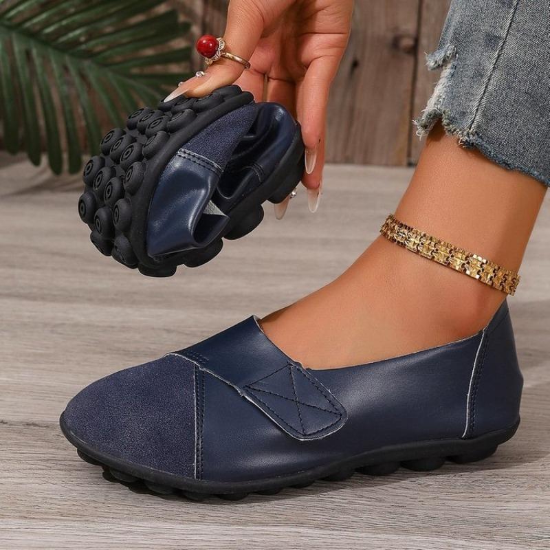 Summer New Velcro Doudou Shoes Large Size Women's Shoes One-pedal Women's Single Shoes Low-top Lazy Shoes