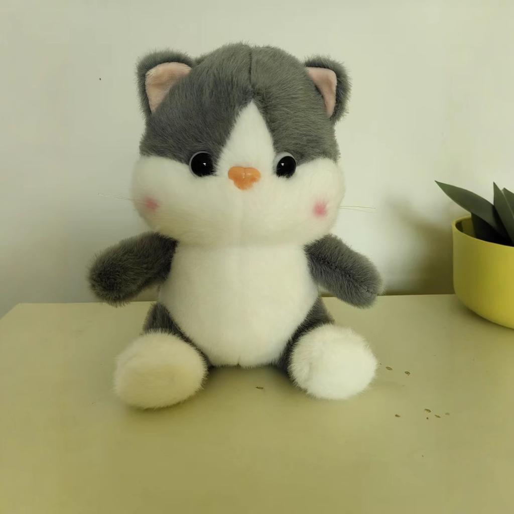 Peach Cat Sitting Doll Girl Healing Department Cute Cat Doll Plush Toy Children's Doll Gift