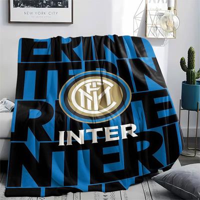 Inter Milan Printed Flannel Blanket, Soft Throw for Bedroom Sofa, Washable, Christmas Present, Great Gift.