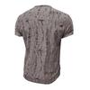 Summer Men Top Short Sleeves Round Neck Ripped Holes Buttons American Style Solid Color Shirt for Streetwear Daily Travel