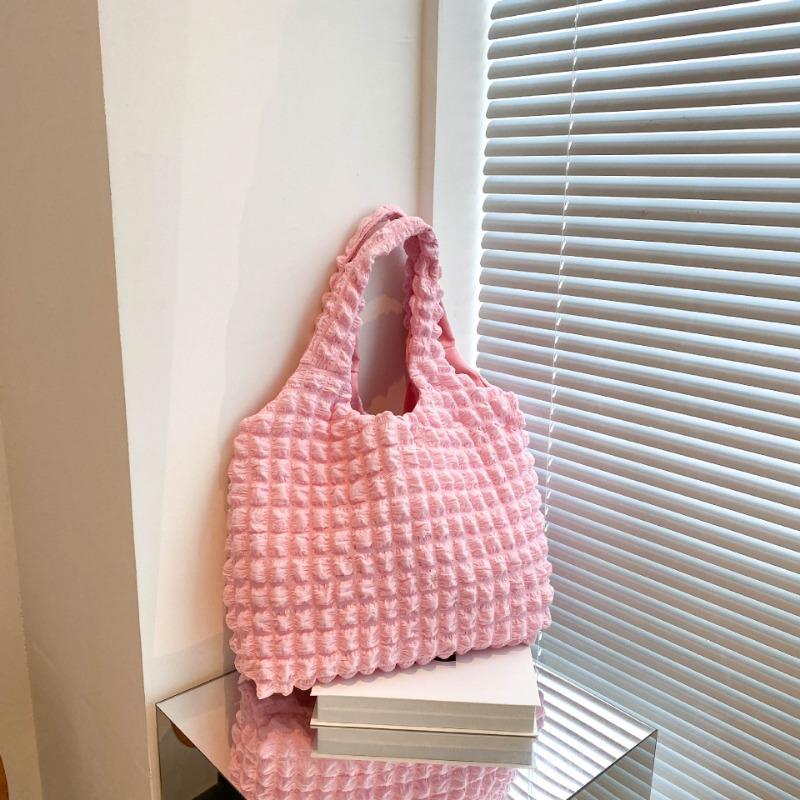 Pleated, Cloud Bag Girl Puff Flower Bag Shoulder Women's New Simple Handbag
