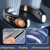 Wireless Neck Fan, Neck Cooling Device, Strong Wind with Silent Operation, Battery Durability, with Light, for Summer Cooling