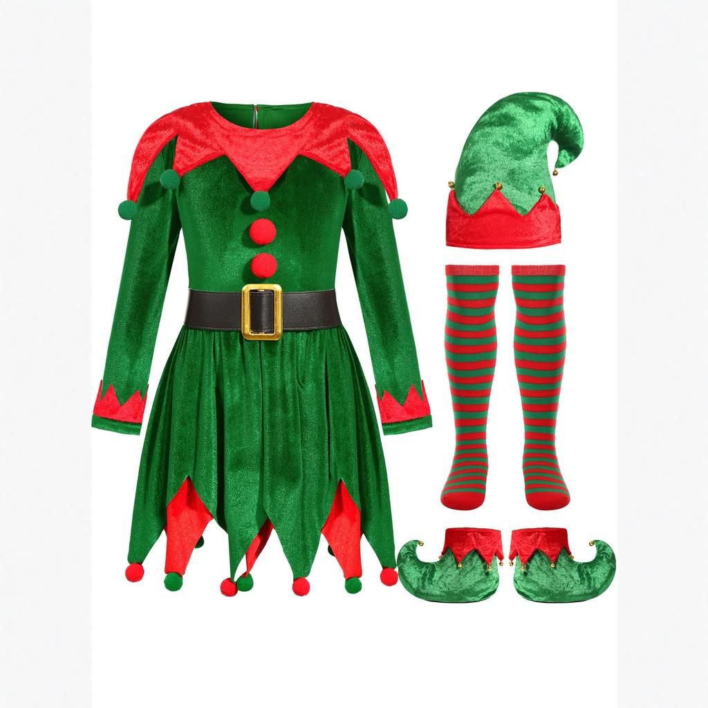 Children's Christmas Costumes, Holiday Party Christmas-themed Performance Cosplay Costumes