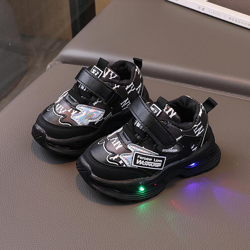Fashion Girls' Shoes Soft Soled Boys Casual Shoe Anti Slip Kids Shoe Simple Girls Sports Shoes Comfor Child Luminous Shoe