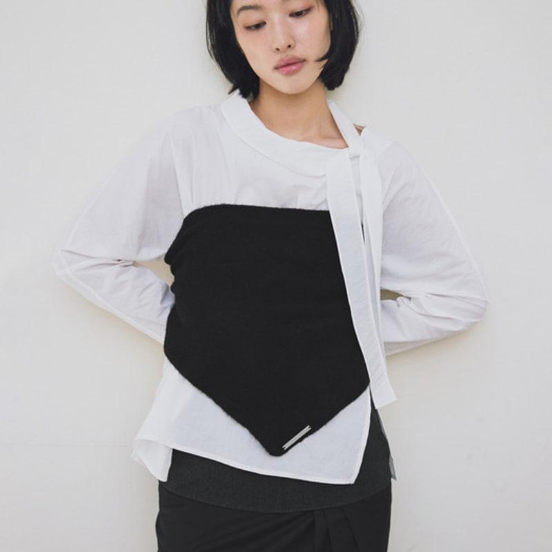 LOW TIDE WOOL KNIT SCARF [BLACK]