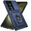 Ring Stand Rotating Slide Camera Lens Military Grade Armor Case For Samsung Galaxy S24 S23 S22 S21 FE S20 Note 20 Ultra A16 A06