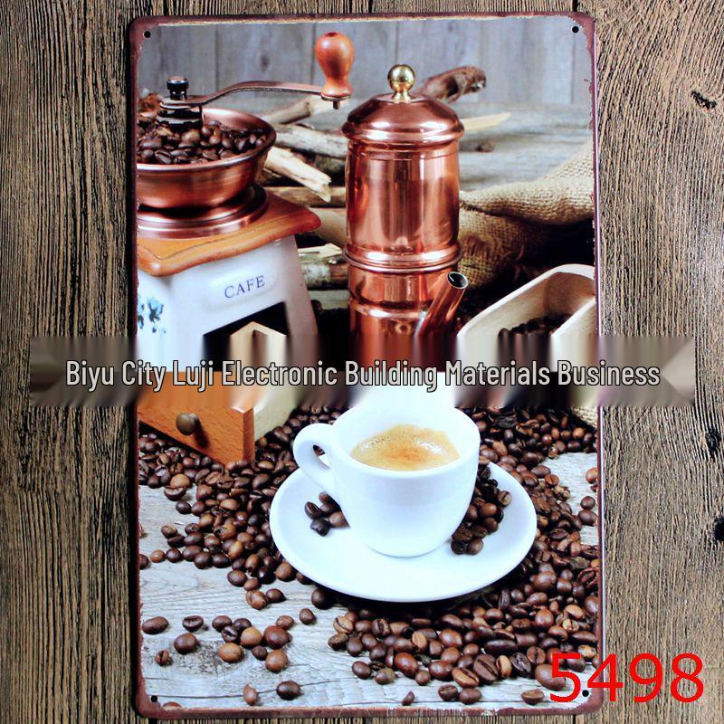 Vintage Coffee Tin Sign for Restaurant or Home Decor