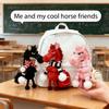 2026 Neue Plüschpuppe Neujahrsmaskottchen des Jahres des Pferdes Plüschpony-Spielzeug Rucksackanhänger Weihnachtsgeschenke